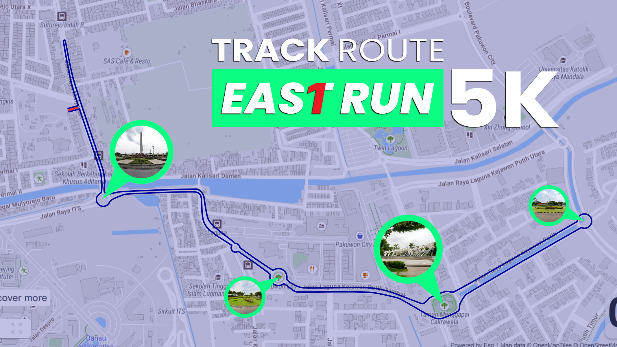 Peta Rute Resmi East Run 5K 2026